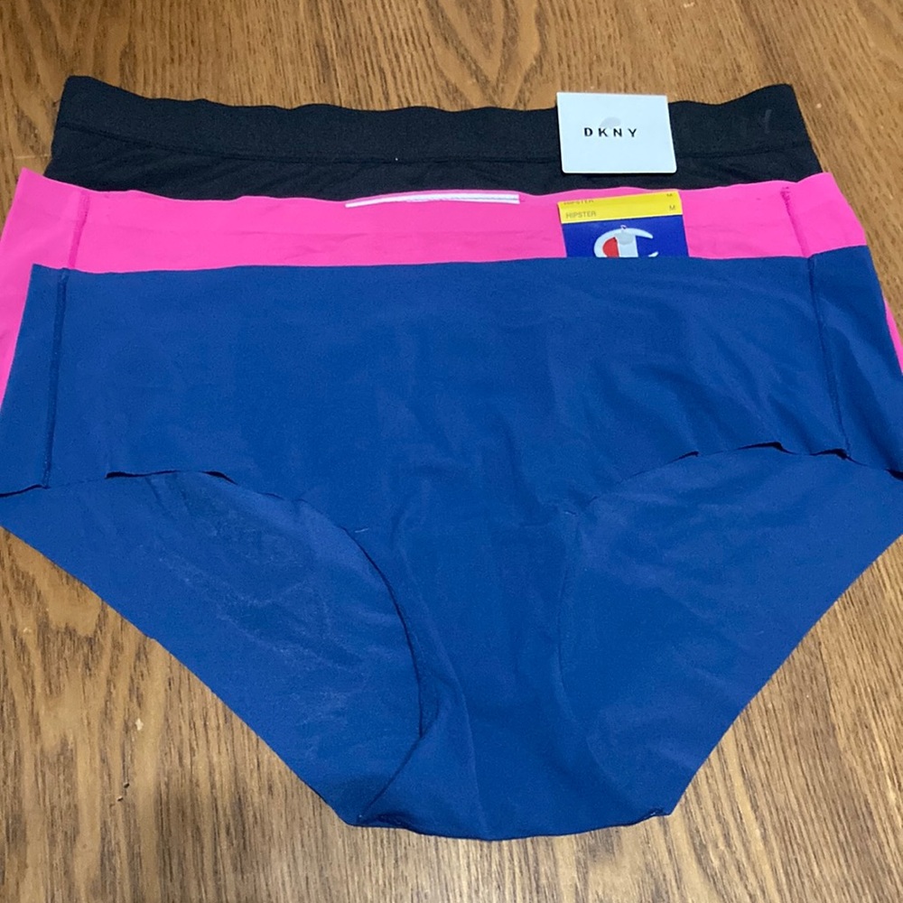 🔲🔲 Champion, DKNY, Maidenform Bundle of 3 Women’s Panties (size M) NWT